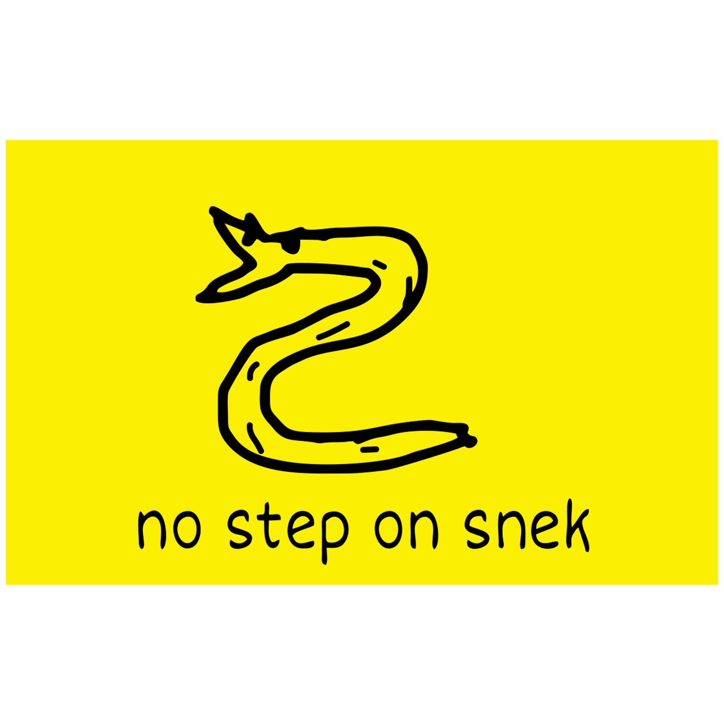No Step On Snek - 4x2.5 inch Sticker