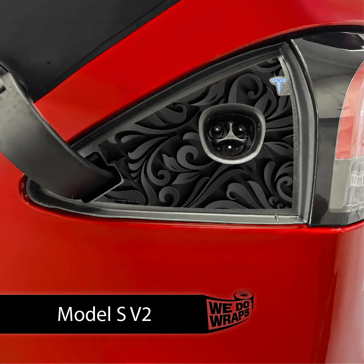 Nocturnal Petals Tesla Charge Port Wrap | Model S