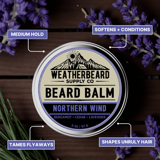 Northern Wind Beard Balm - Bergamot, Cedar, Lavender