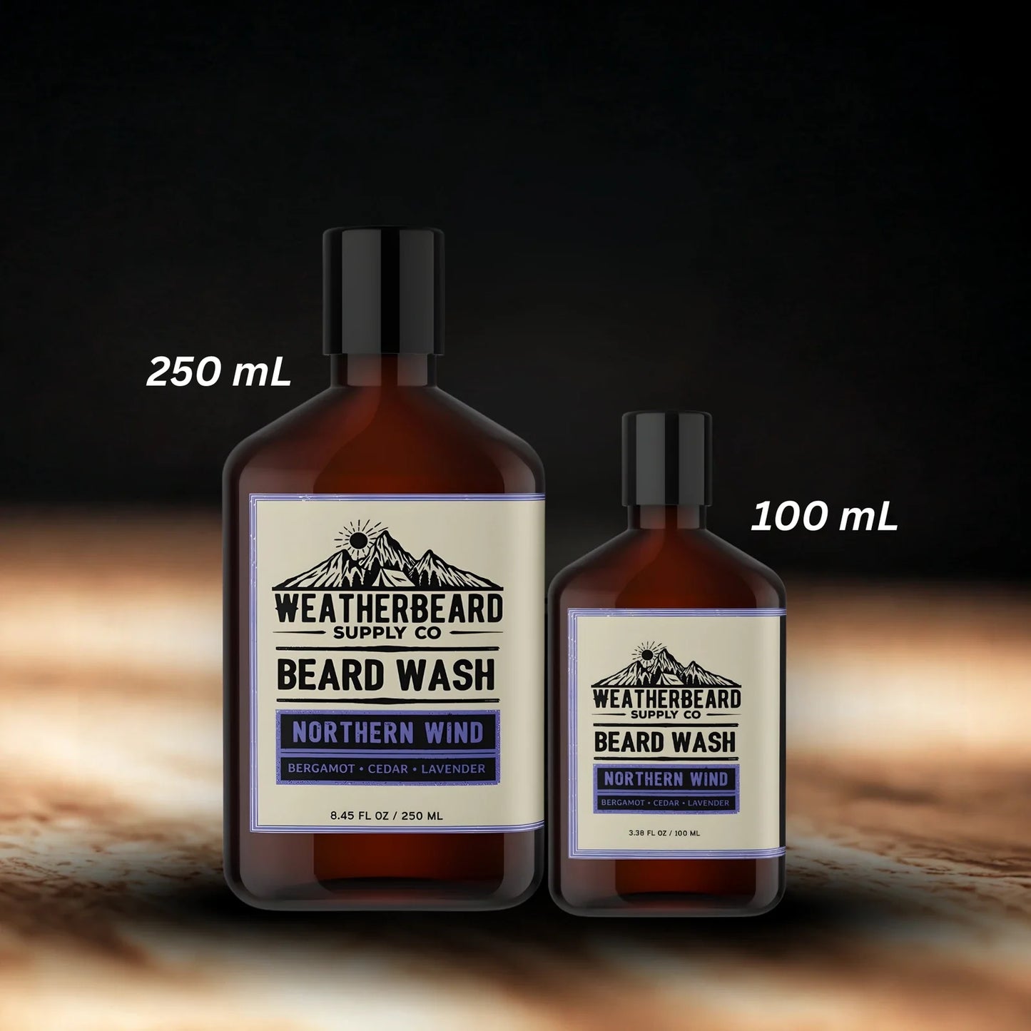 Northern Wind Beard Wash - Bergamot, Cedar, Lavender