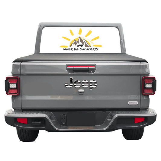 Black & White Jeep Fender Emblem Overlay Vinyl Decals 2pk