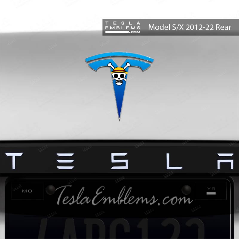 One Piece Tesla Emblem Decals (Front + Back) | Model X