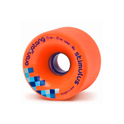 Orangatang Stimulus Longboard Wheels 70mm 80a - Orange (Set of 4)
