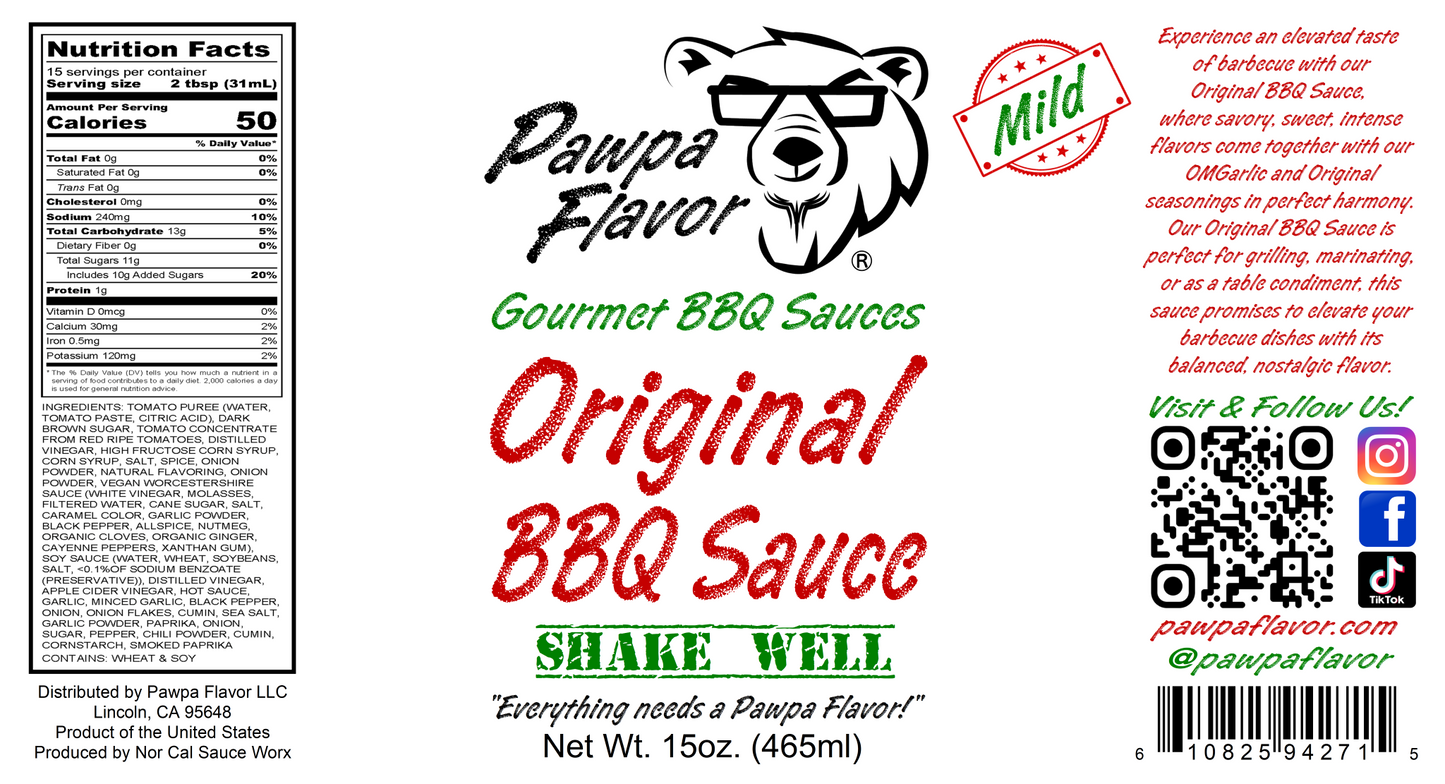 Pawpa Flavor Original BBQ Sauce