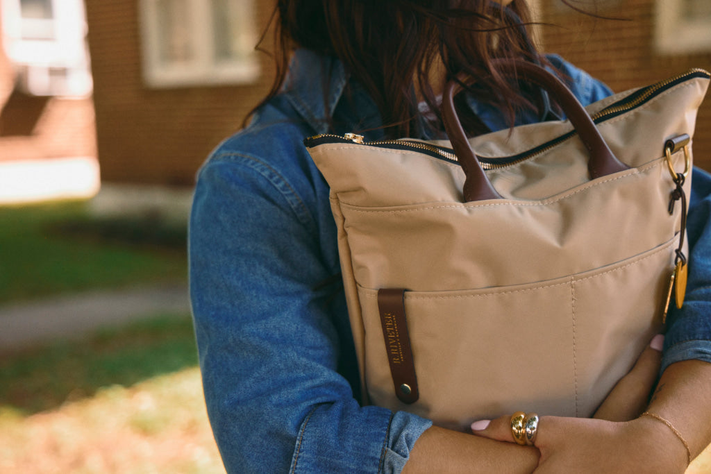 Otto | Khaki Nylon + Brown Leather