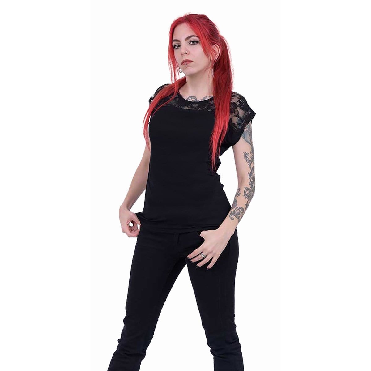 URBAN FASHION - Lace Shift Elegant Top