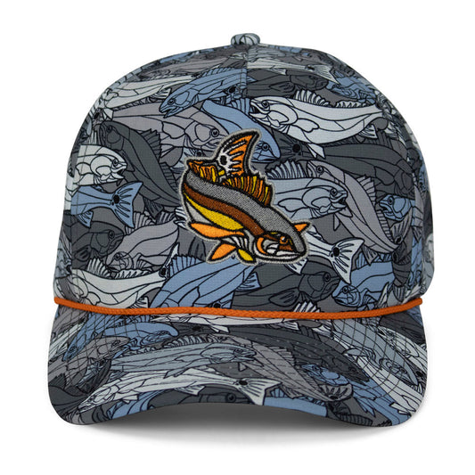 Redfish Stained Glass 5-Panel Trucker Rope Cap
