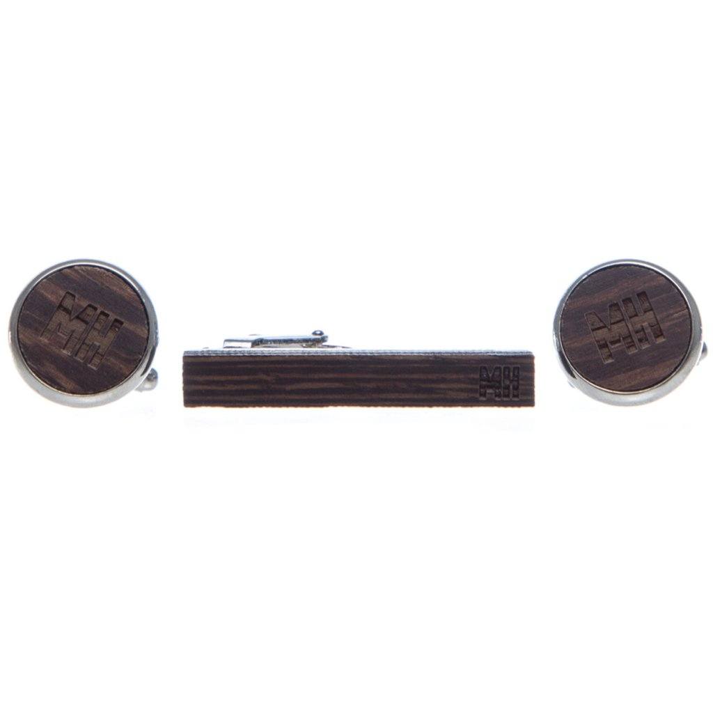Cufflink & Tie Bar Set - Sandalwood