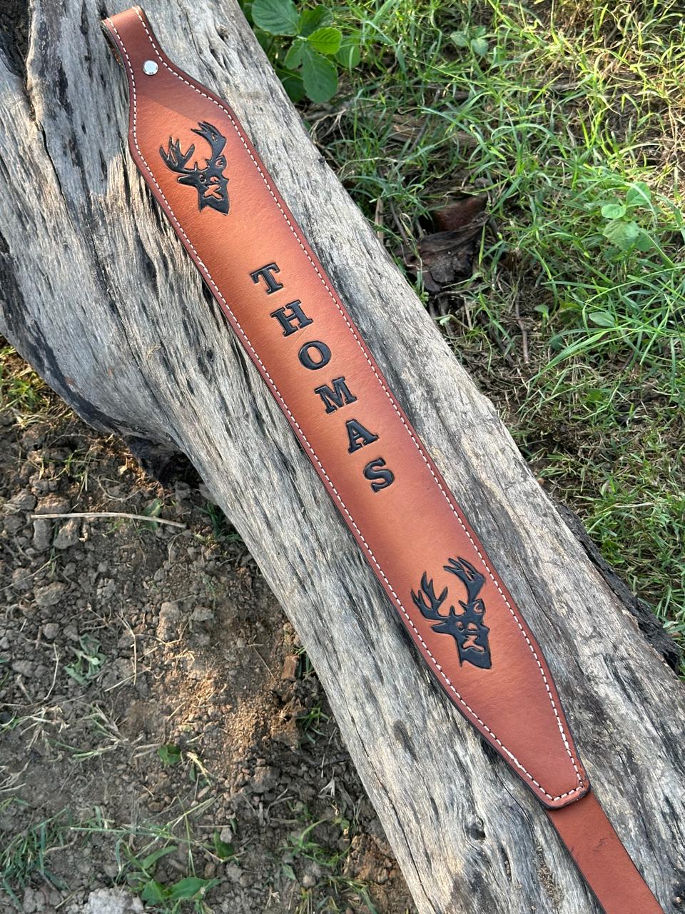 Custom Handmade Tooled Rifle Sling - Personalized
