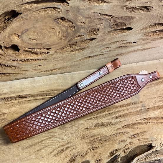 Custom Handmade Tooled Rifle Sling - Personalized