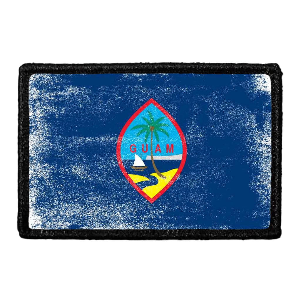 Guam Flag - Color - Distressed - Removable Patch