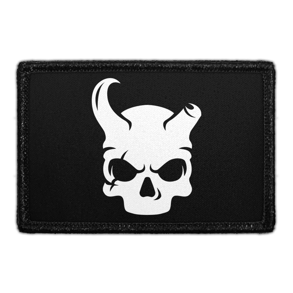 Skull With Horns - Removable Patch