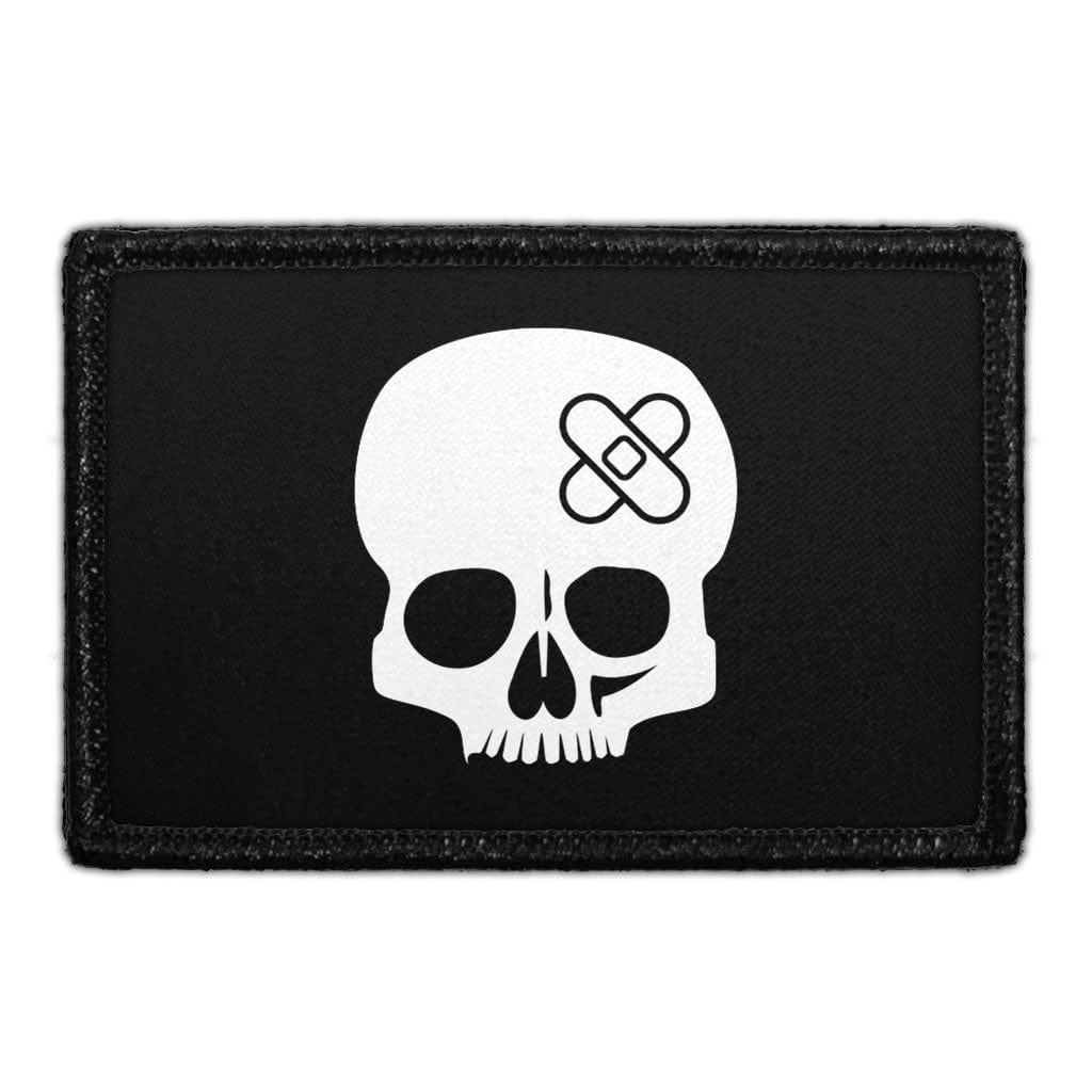 Skull With Bandage On Head - Removable Patch