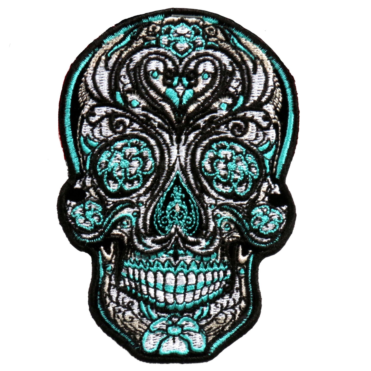 PATCH ANTIQUE SUGAR SKULL 4"