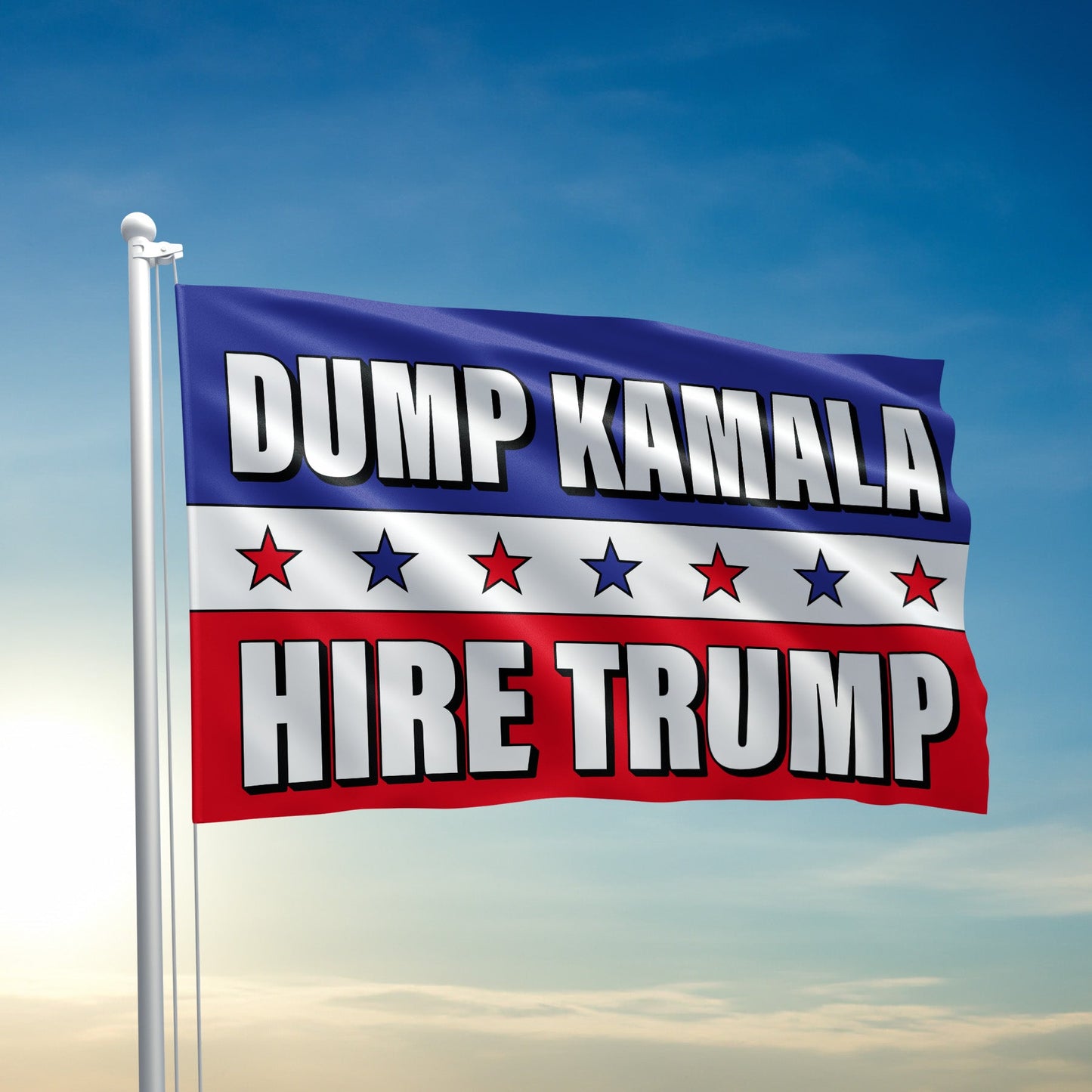 Dump Kamala Hire Trump Flag - 2937