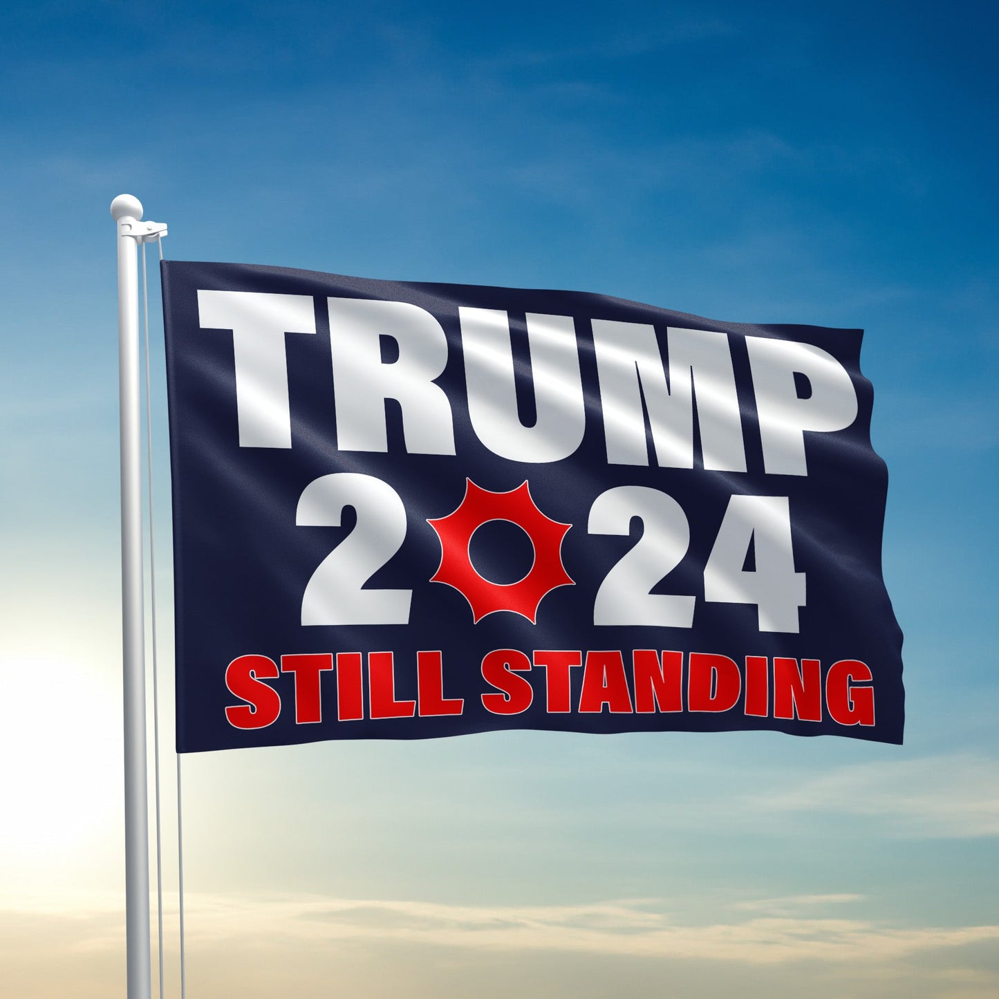 Trump 2024 - Still Standing Blue Flag - 2748