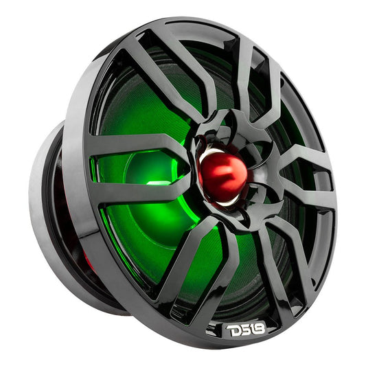 DS18 PRO-GTW10BK 10" Grill with Built-in 1.75" VC Neodymium Bullet Tweeter and RGB Lights 500 Watts Black