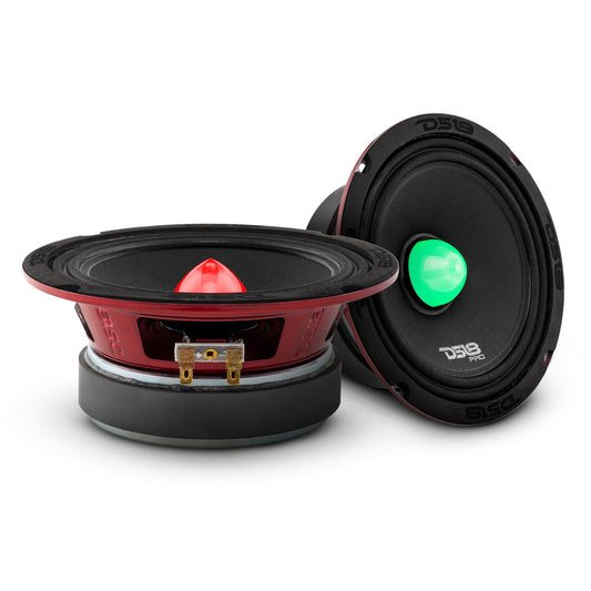 PRO-X 6.5" Mid-Range Loudspeaker with RGB Light Bullet 250 Watts Rms 4-Ohm