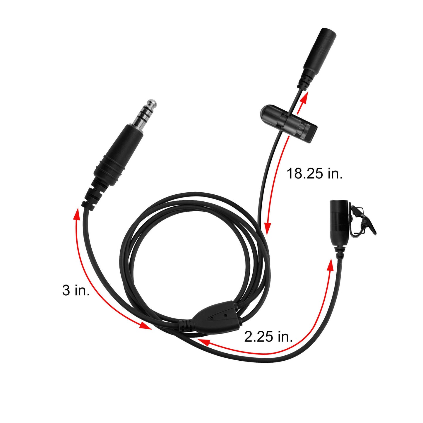 Tactical Mic / 3.5mm Female Audio Jack / TP-120/U174 Connector Kit - NATO Wired, No PTT Adapter