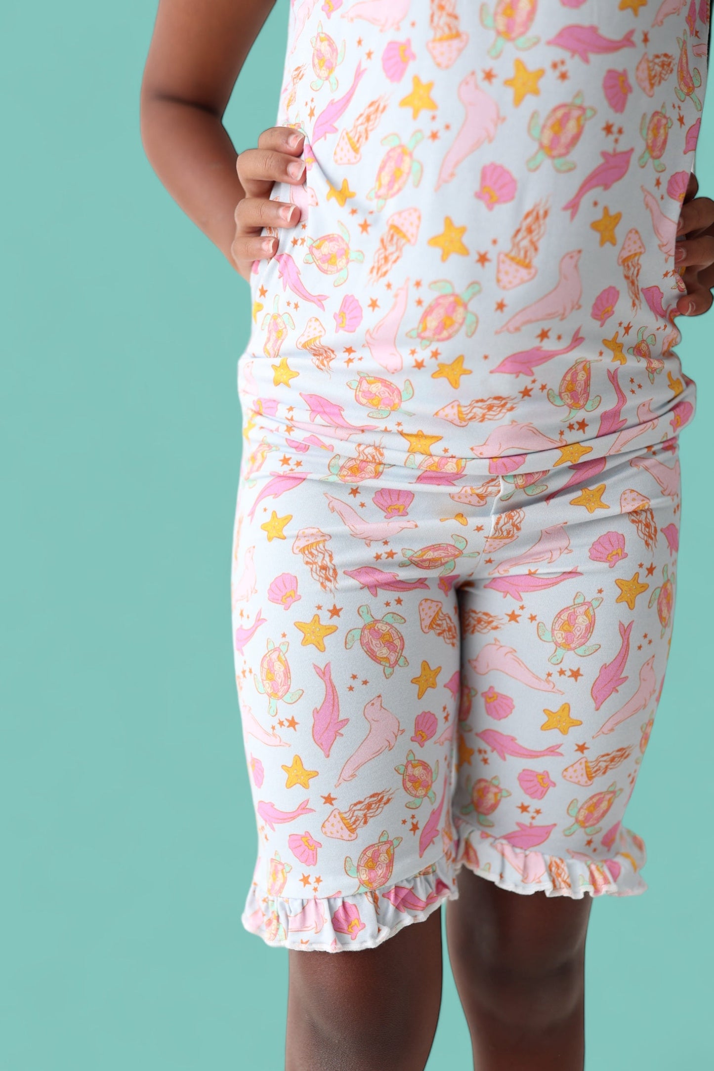 STARFISH WISHES DREAM RUFFLE SHORT SET