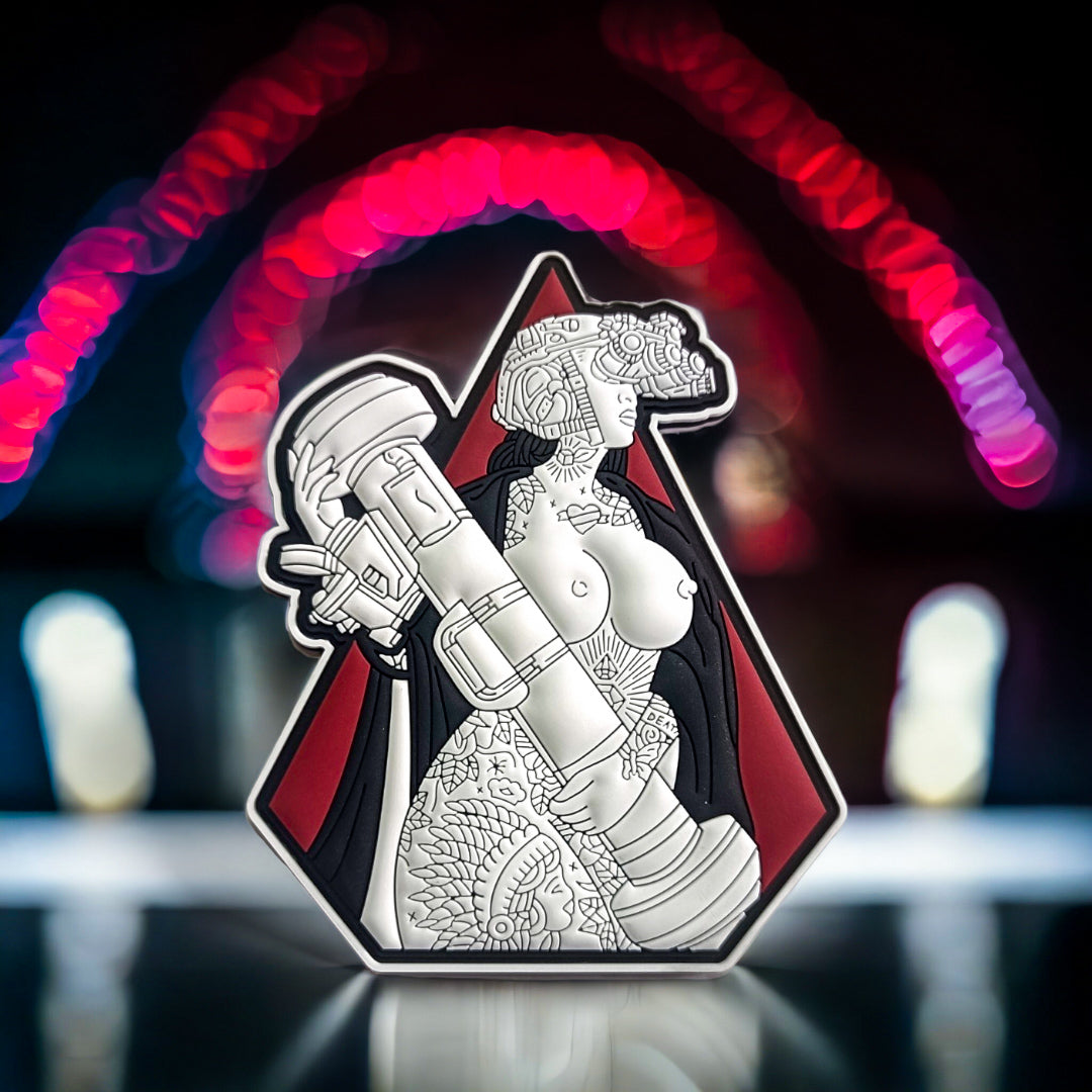 Lady Javelin - 4" x 3" PVC Velcro Morale Patch