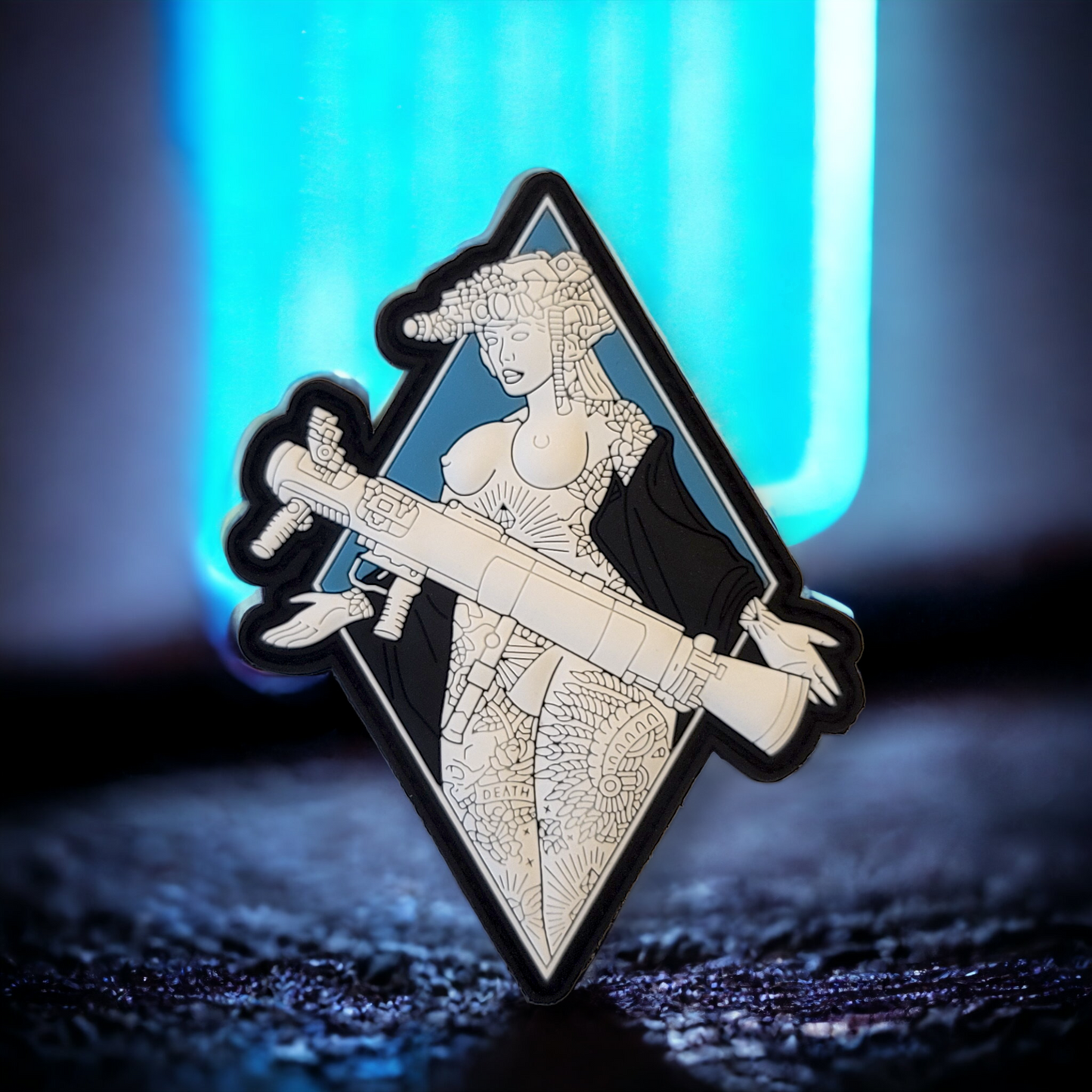 GITD Lady Gustaf - 4"x 3" PVC Velcro Morale Patch