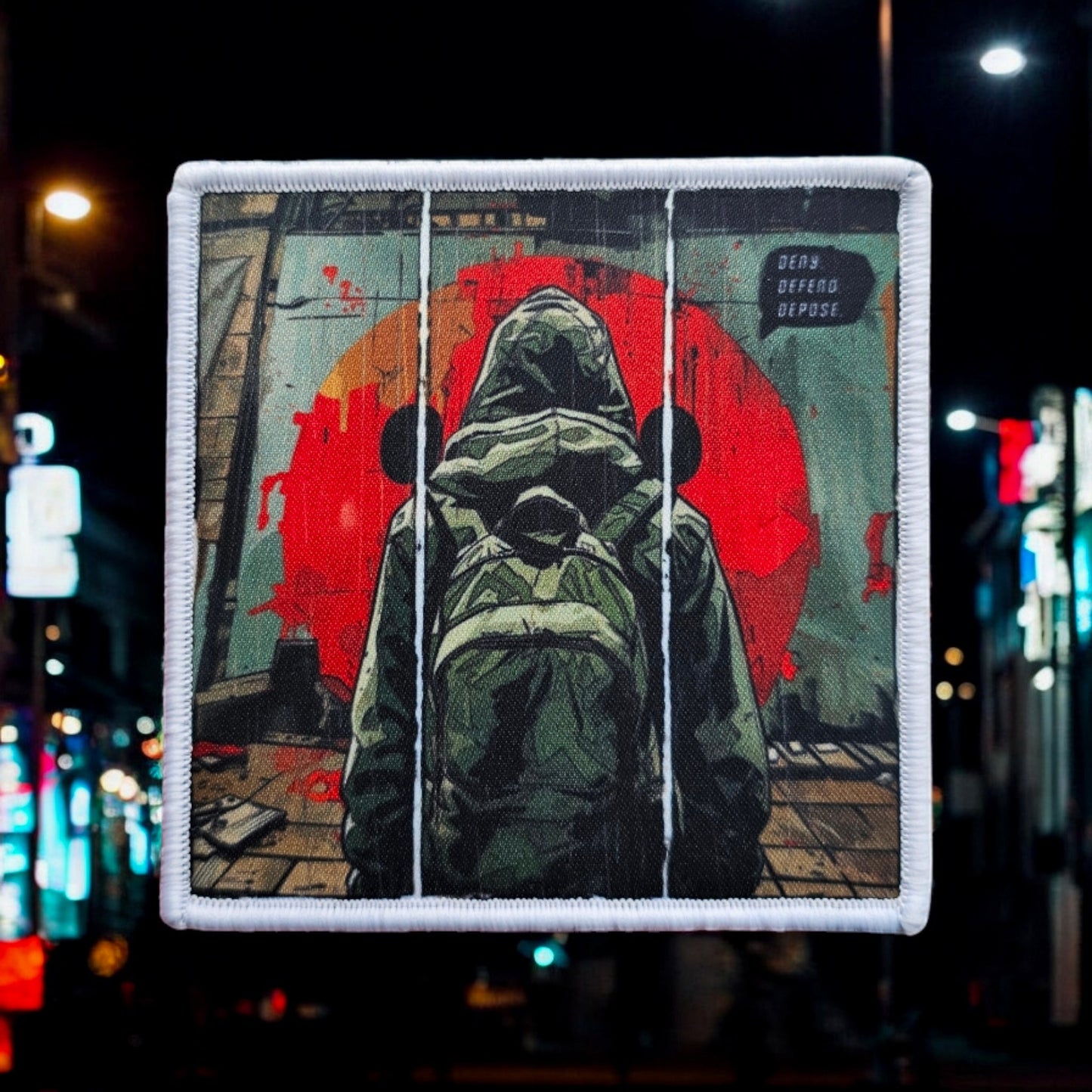 Deny, Defend, Depose - 3.5" x 3.5" Sublimation Velcro Morale Patch