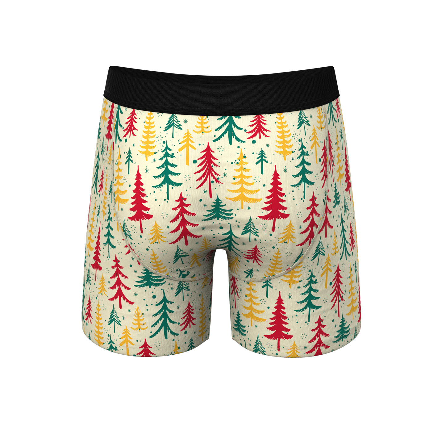The Pine Tree Playboy | Retro Christmas Trees Ball Hammock® Pouch Underwear