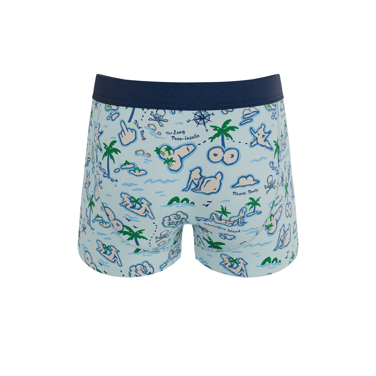 The Pirate's Booty | Naughty Map Ball Hammock® Pouch Trunks Underwear