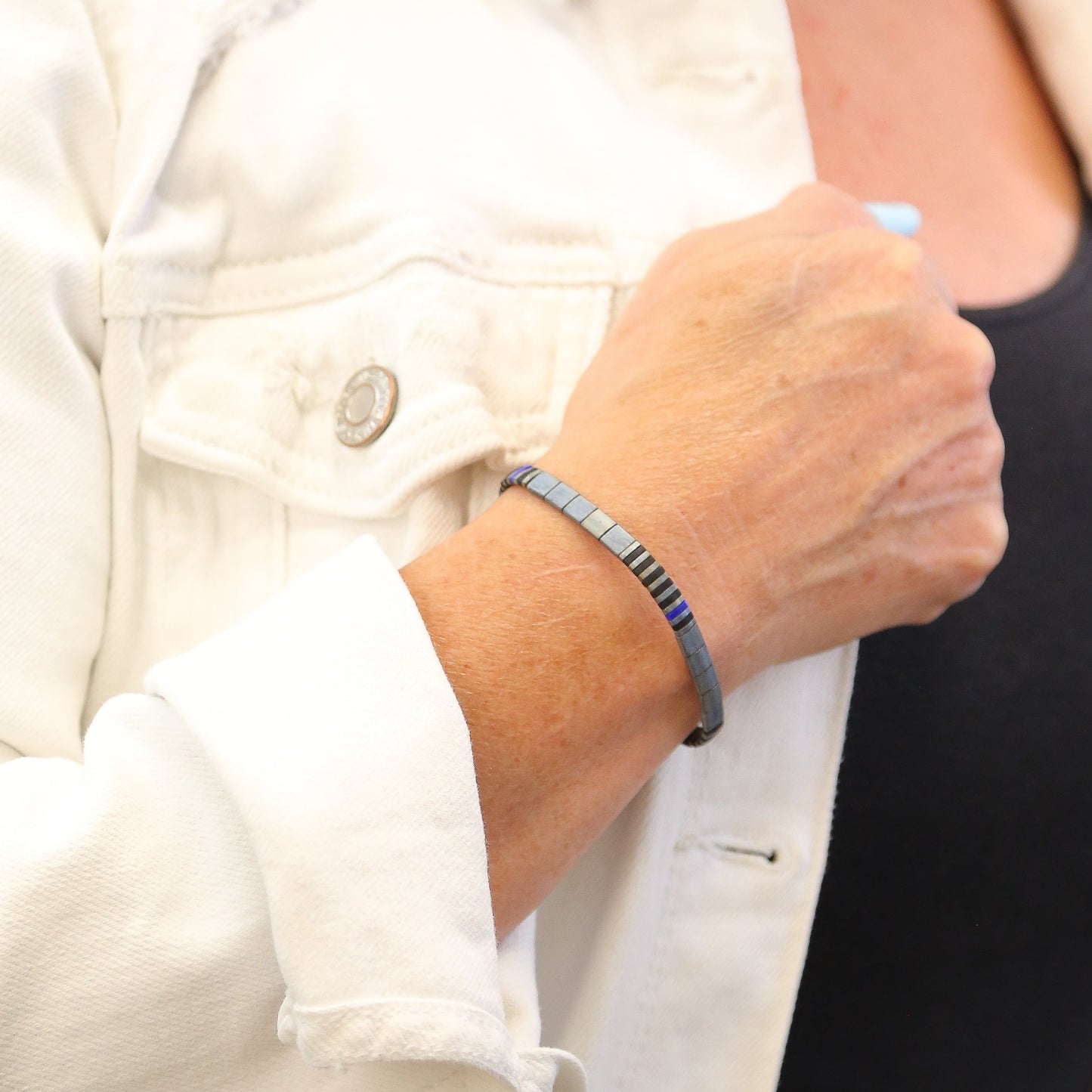 POLICE GRAY - Tila Bead Bracelet | Single