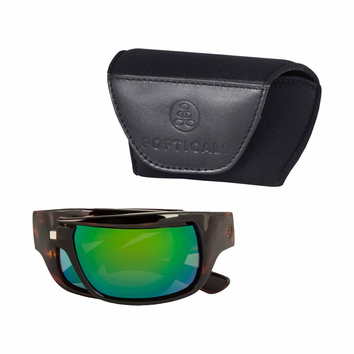 POPH2O | Gloss Tortoise | Polarized Gray/Green Mirror | Popticals