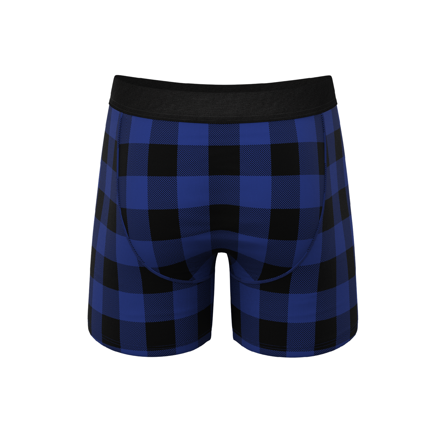 The Precious Plums | Blue Plaid Ball Hammock® Pouch Underwear With Fly