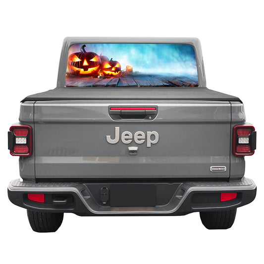 Pumpkin Smoke Blue Rear Window Decal