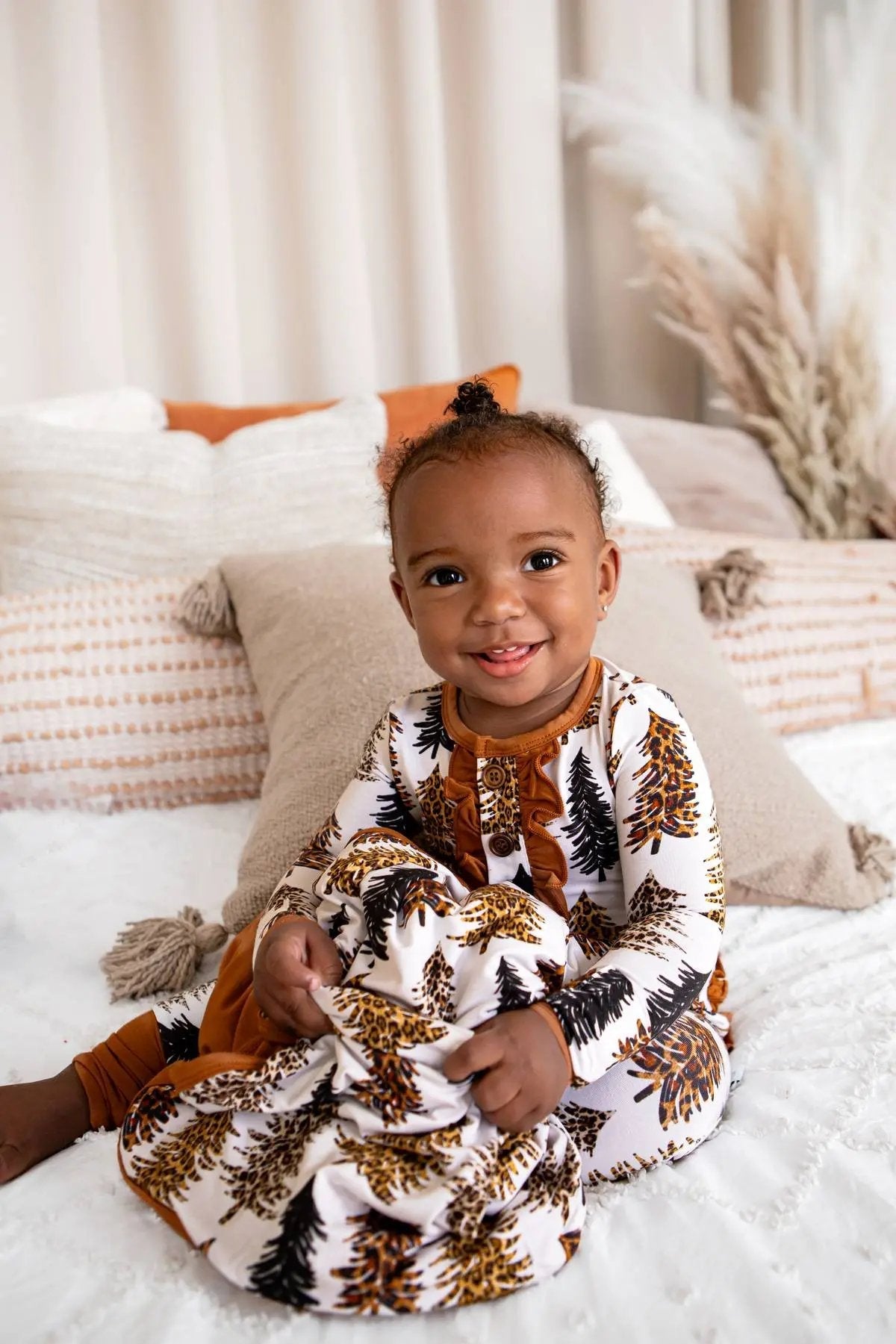 Leopard Trees Convertible Romper