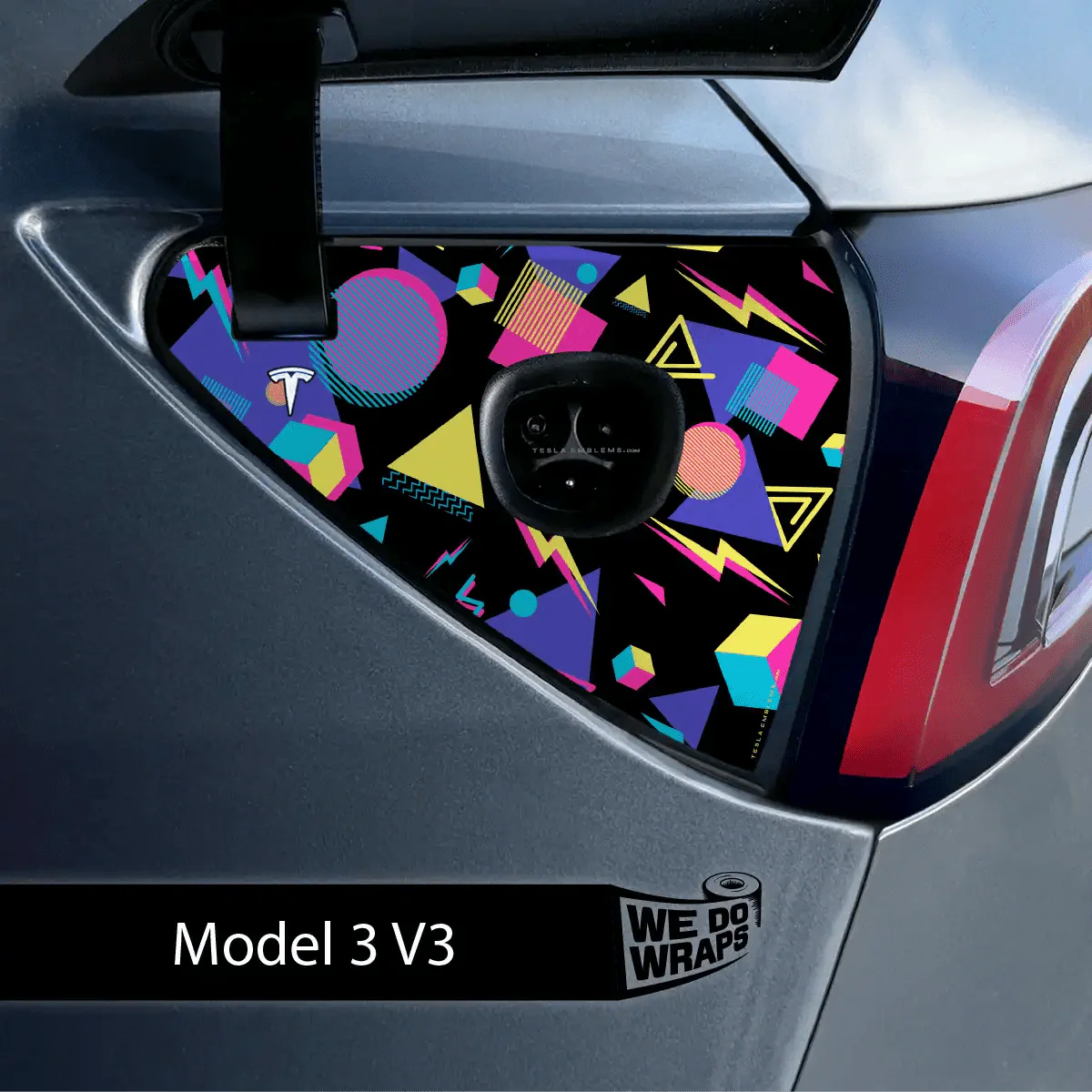 Rad 80s Tesla Charge Port Wrap | Model 3