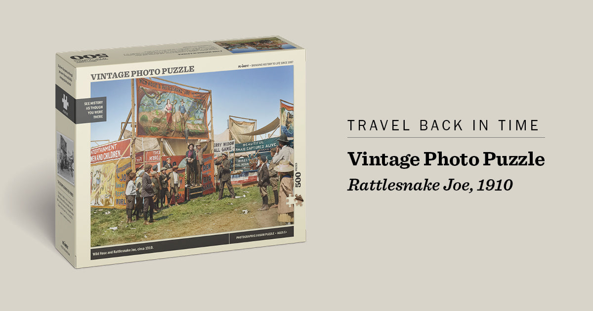 Vintage Photo Puzzle: Wild Rose and Rattlesnake Joe, 1910: 500 Pieces