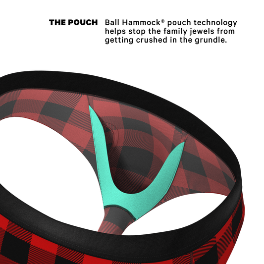 The Red & Black Lumberjack | Buffalo Check Ball Hammock® Pouch Underwear Briefs