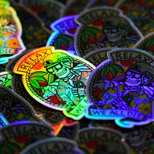 Relax We All Die Sticker