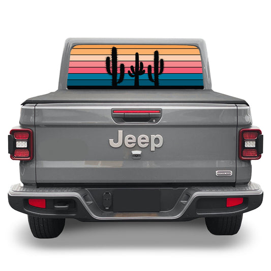 Cactus Trees Rear Window Decal