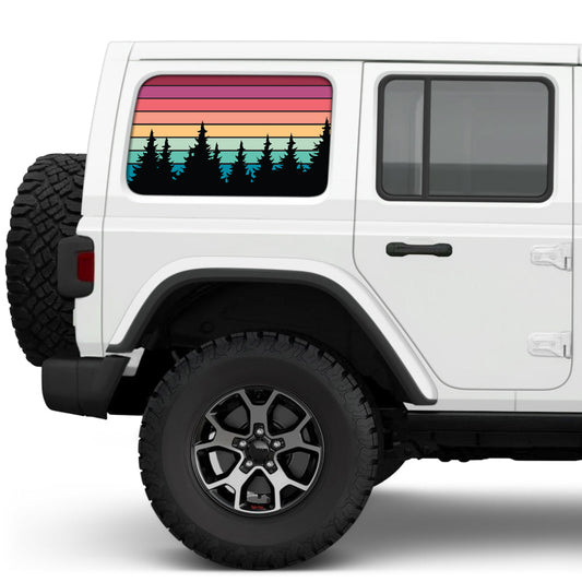 Night Trees Side Windows Printed Vinyl Decal