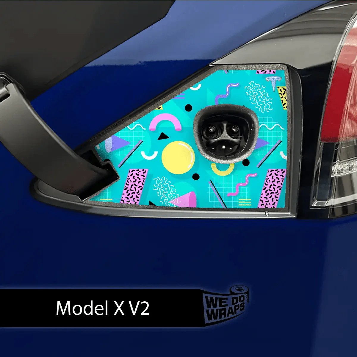 Retro Rewind Tesla Charge Port Wrap | Model X