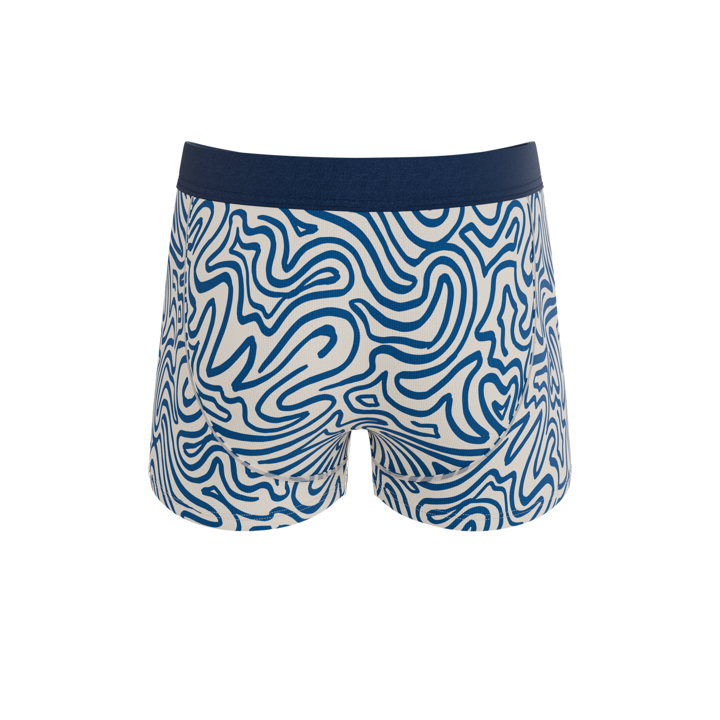 The Rio Grande | Abstract Navy Line Ball Hammock® Pouch Trunks Underwear