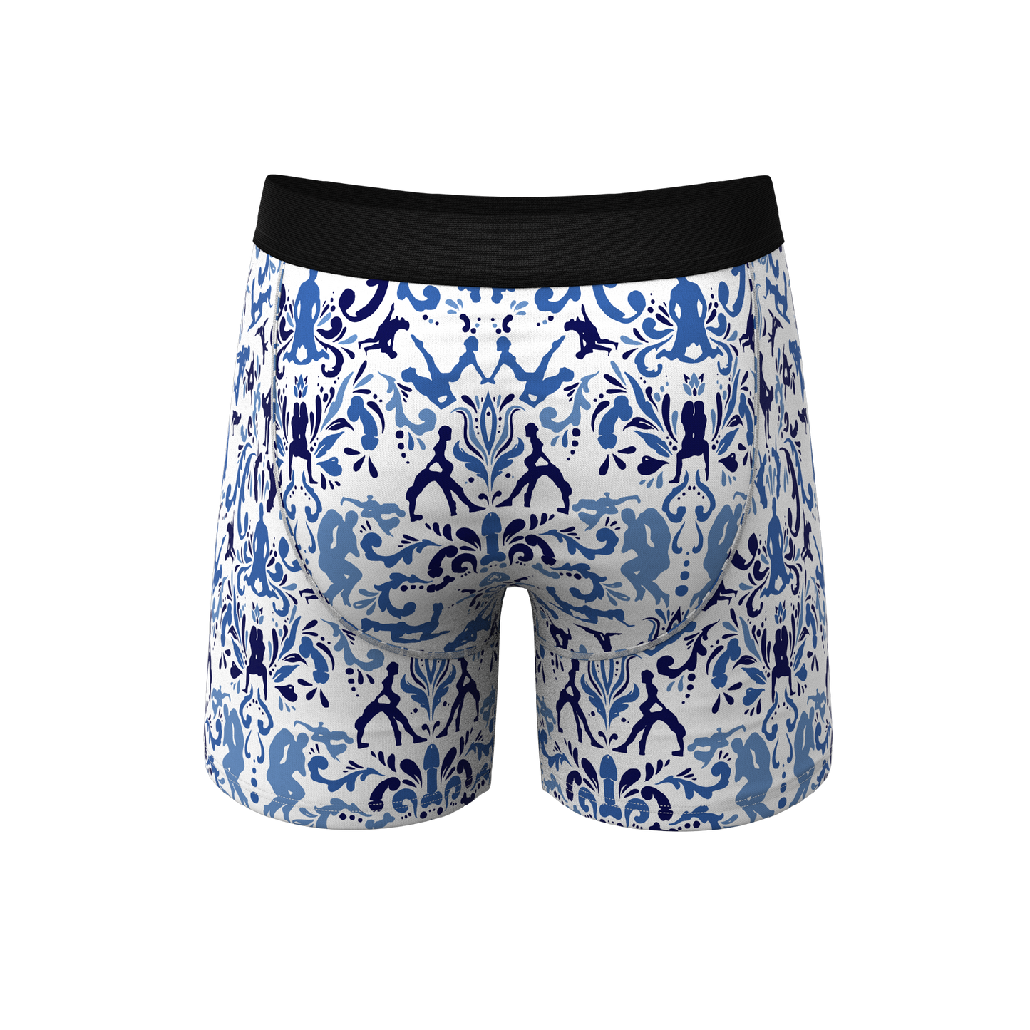 The Risqué Rorschach | Blue Willow Ball Hammock® Pouch Underwear With Fly