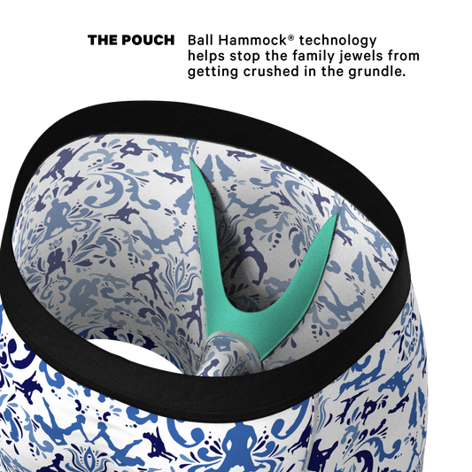 The Risqué Rorschach | Blue Willow Ball Hammock® Pouch Underwear