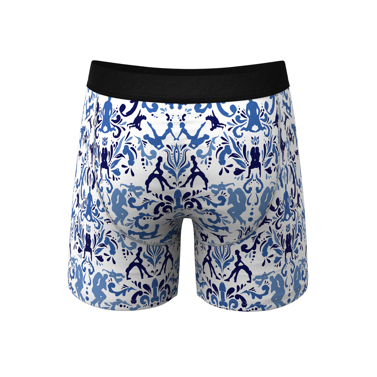 The Risqué Rorschach | Blue Willow Ball Hammock® Pouch Underwear