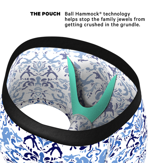 The Risqué Rorschach | Blue Willow Ball Hammock® Pouch Trunks Underwear