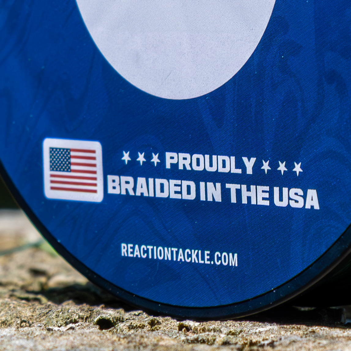 Reaction Tackle BRAIDED IN THE USA Fishing Line- 8X- NEW