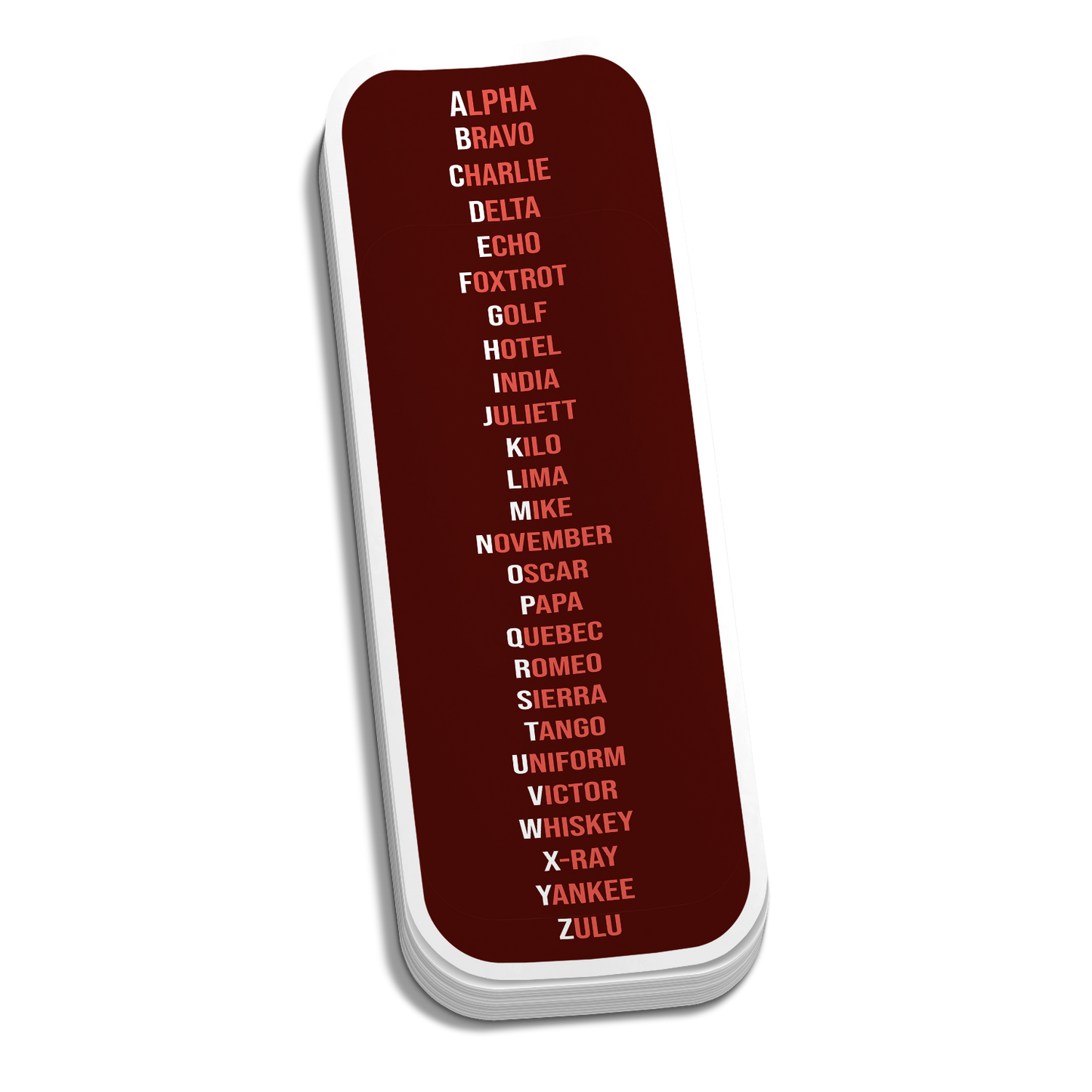 Phonetic Alphabet Sticker