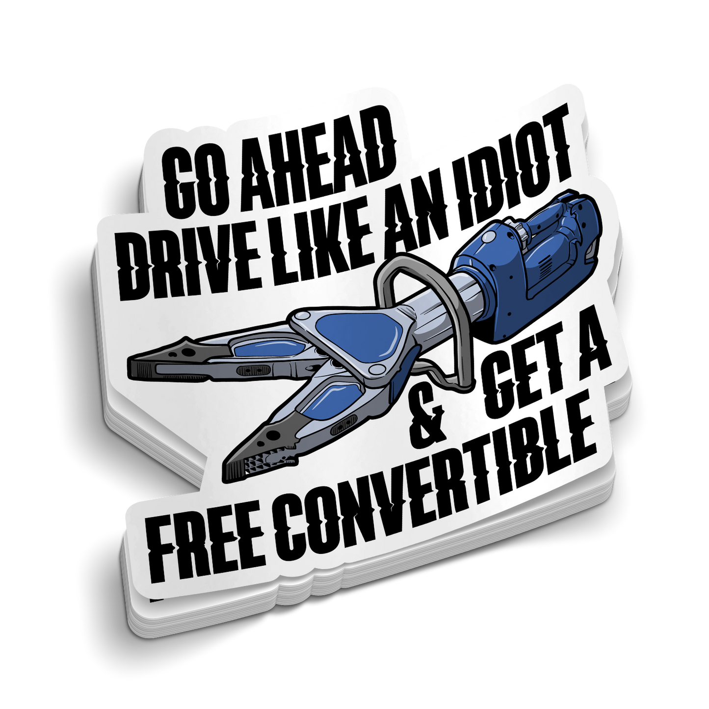 Free Convertible | Funny Firefighter EMS Stickers