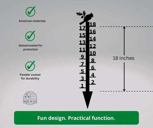 Bear and Cubs Snow Gauge: Measures up to 18" Snowfall